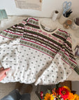 The Pink & Green Fair Isle Sweater (XL)