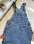 Light Wash Capri Overalls (S)