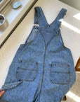 Light Wash Capri Overalls (S)