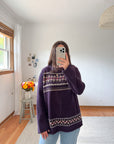 The Plum Pie Pattern Sweater (XL)