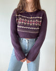 The Plum Pie Pattern Sweater (XL)