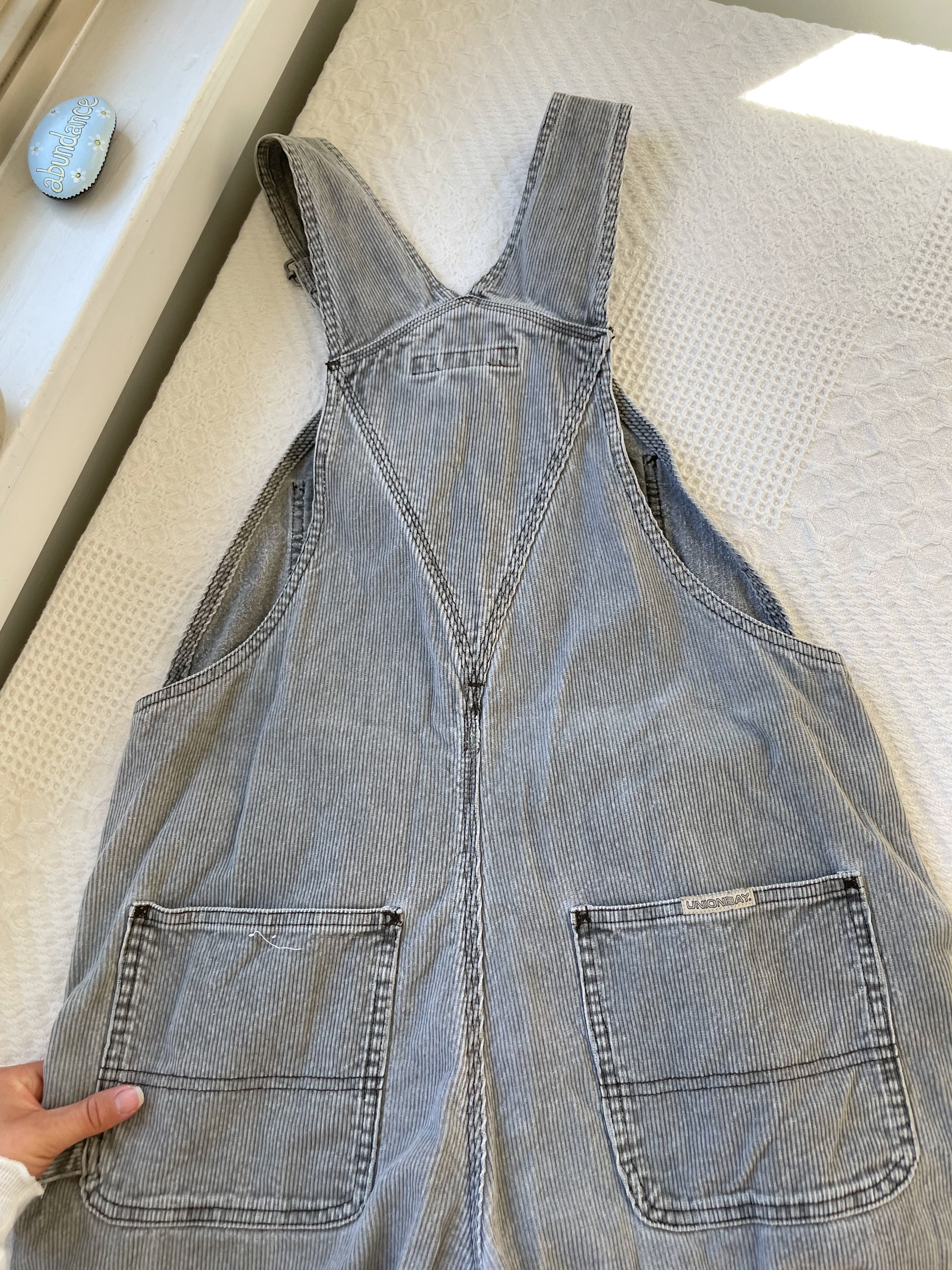 Micro Corduroy Grey Shortalls (S)