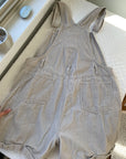 Beige Microcord Shortalls (XL)