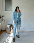 The Sky Blue Cable Knit Cardigan (XL)