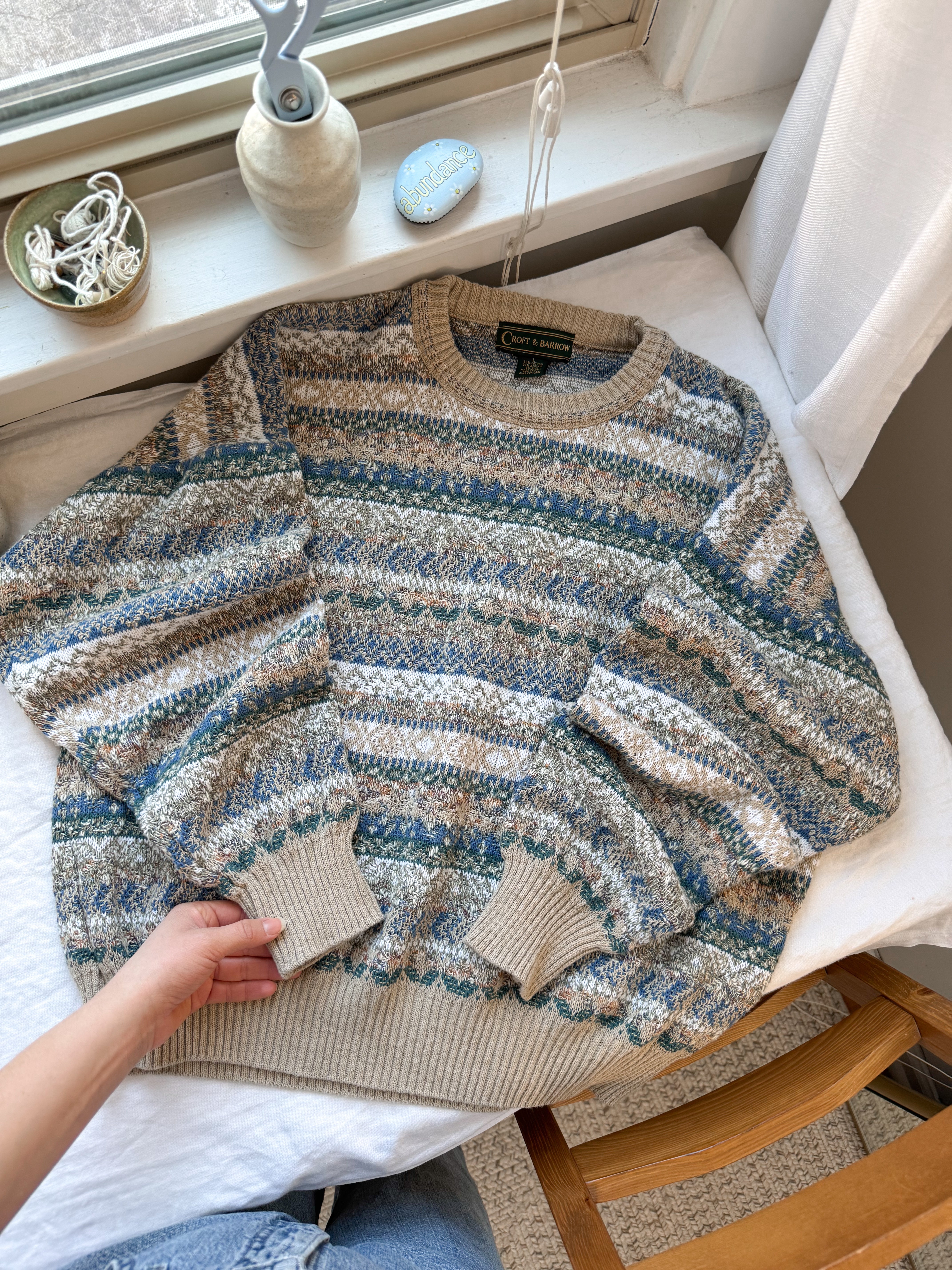 The Springy Fair Isle Sweater (L)