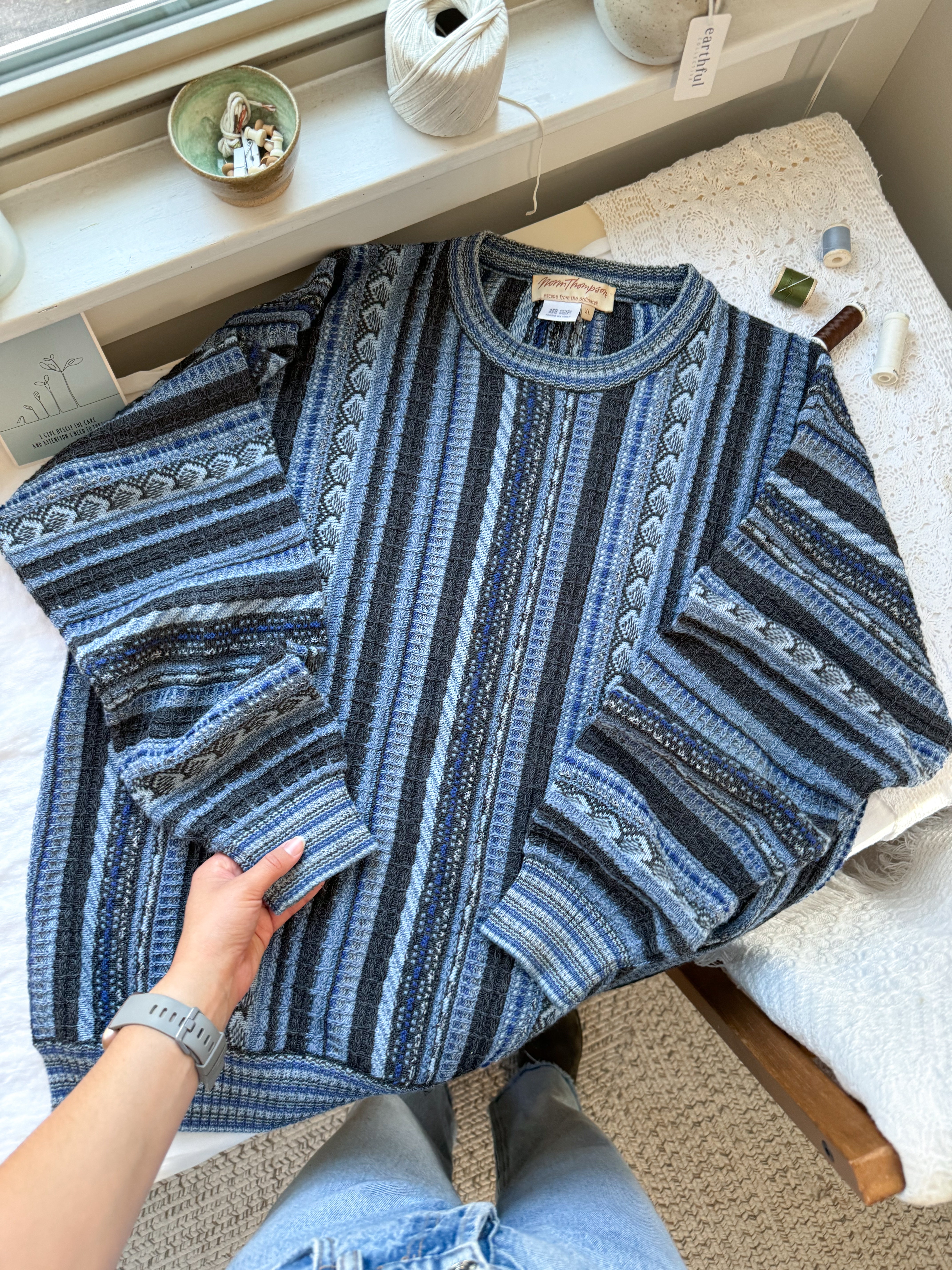 The Blue Toned Coogi Style Sweater (XL)