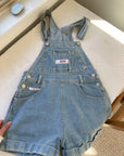 Light Wash No Boundaries Shortalls (S)