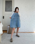 Plus Size Light Wash Shortalls (2x)