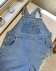 Plus Size Light Wash Shortalls (2x)