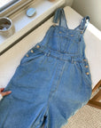 Light Wash Squeeze Shortalls (S)