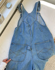 Light Wash Squeeze Shortalls (S)