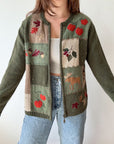 The Acorn Moose Checkered Cardigan (L)