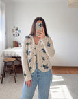 The Sundown Moss Leaf Cardigan (M)