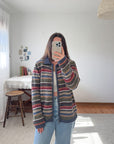 The Amber Glow Striped Cardigan (L)