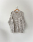 Vintage White Textured Sweater (M)