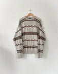 Vintage Zig Zag & Stripes Sweater (XL)