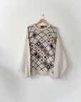 Vintage Abstract Diamond Sweater (L)