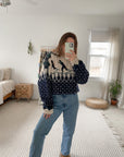 Vintage Wool Skier Sweater (M)