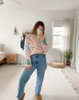 Vintage Pastel Button Cardi (L)