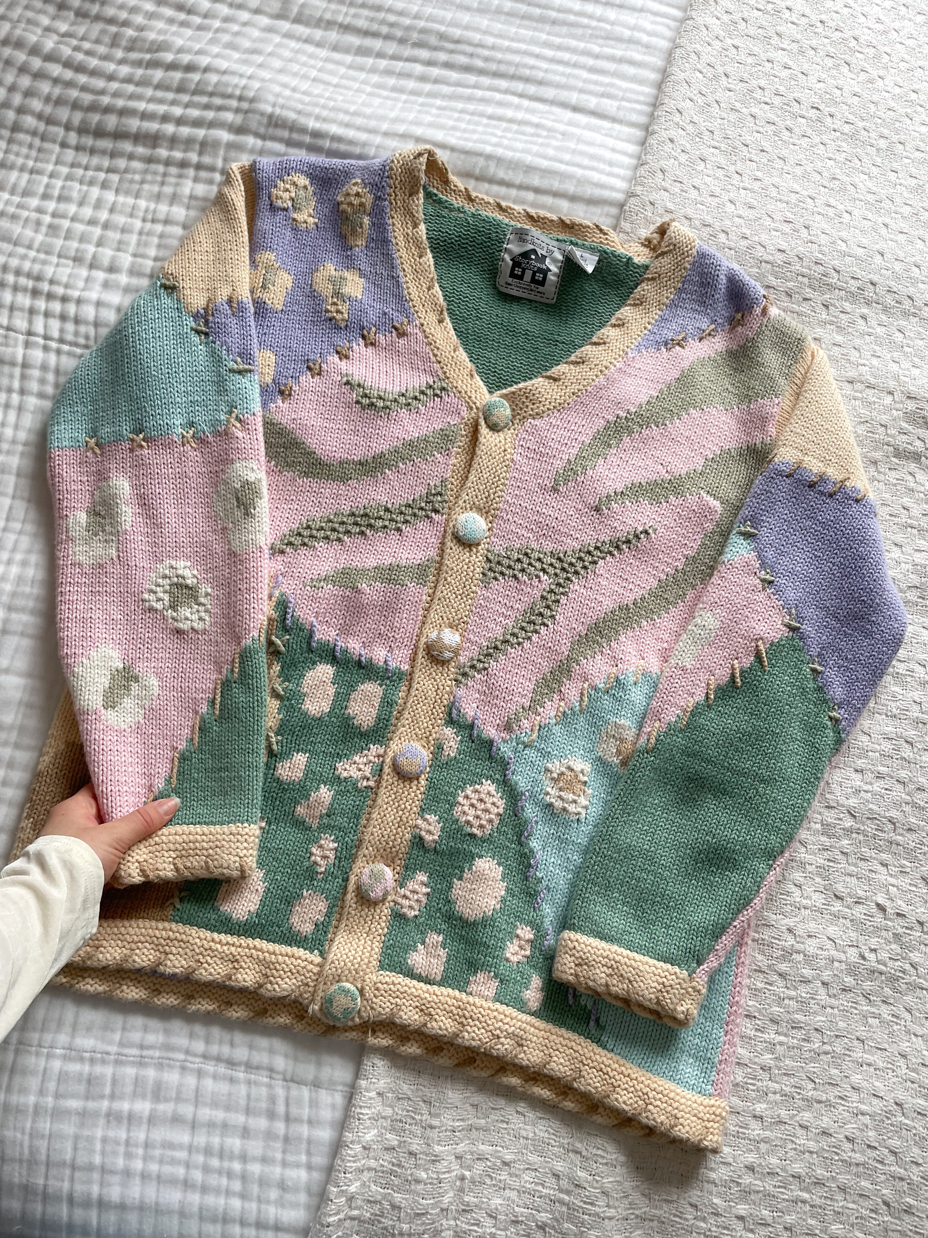 Vintage Pastel Button Cardi (L)