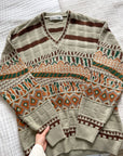 Vintage Multipattern Sweater (L)