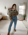 Vintage Multipattern Sweater (L)