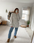 Vintage White Textured Sweater (M)