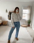 Vintage White Textured Sweater (M)