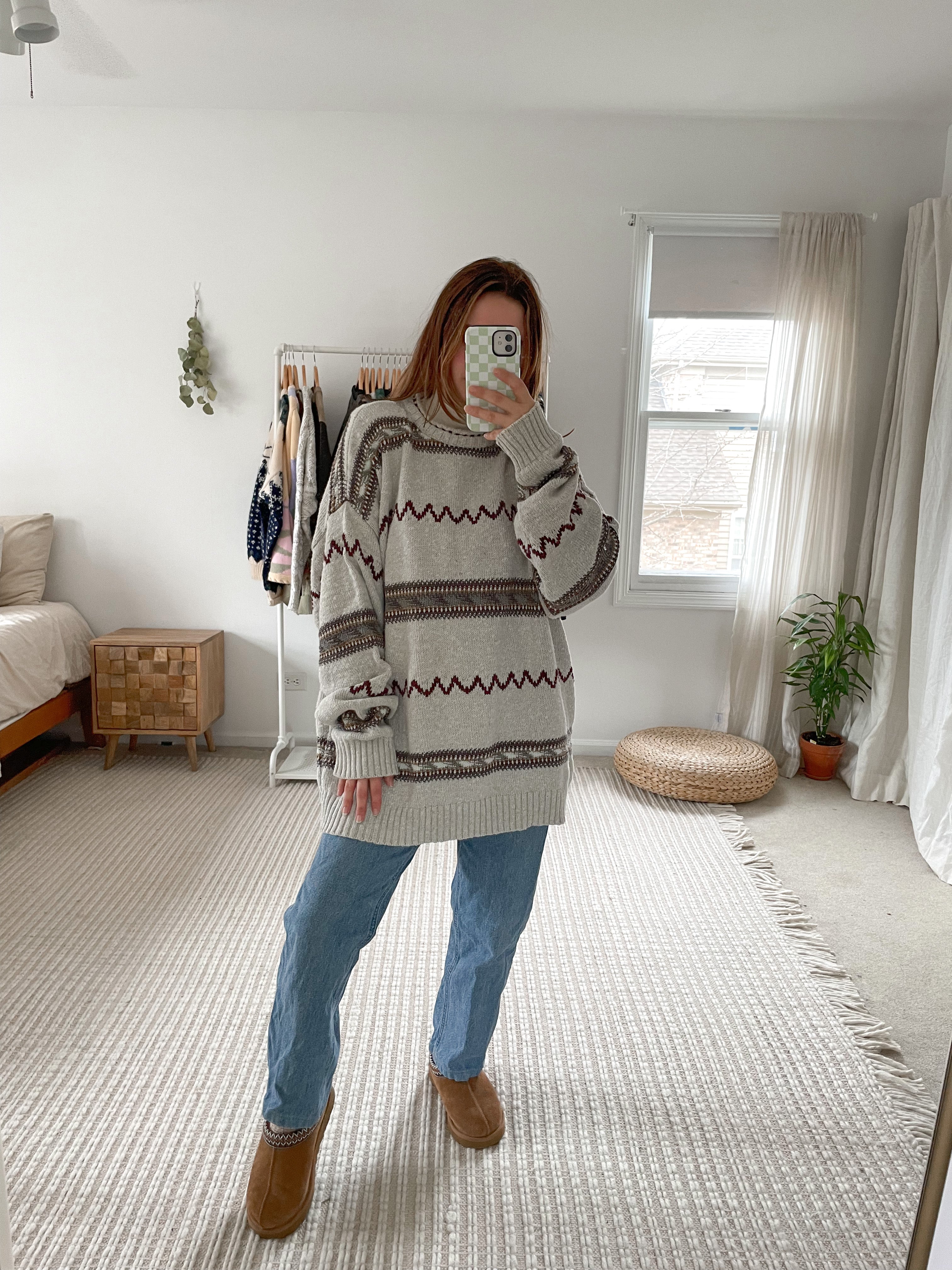 Vintage Zig Zag &amp; Stripes Sweater (XL)