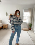 Vintage Faire Isle Patterned Sweater (M)