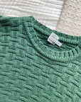 Vintage Forest Green Woven Sweater (M)