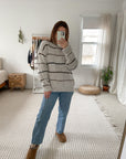 Vintage Striped Squares Sweater (M)