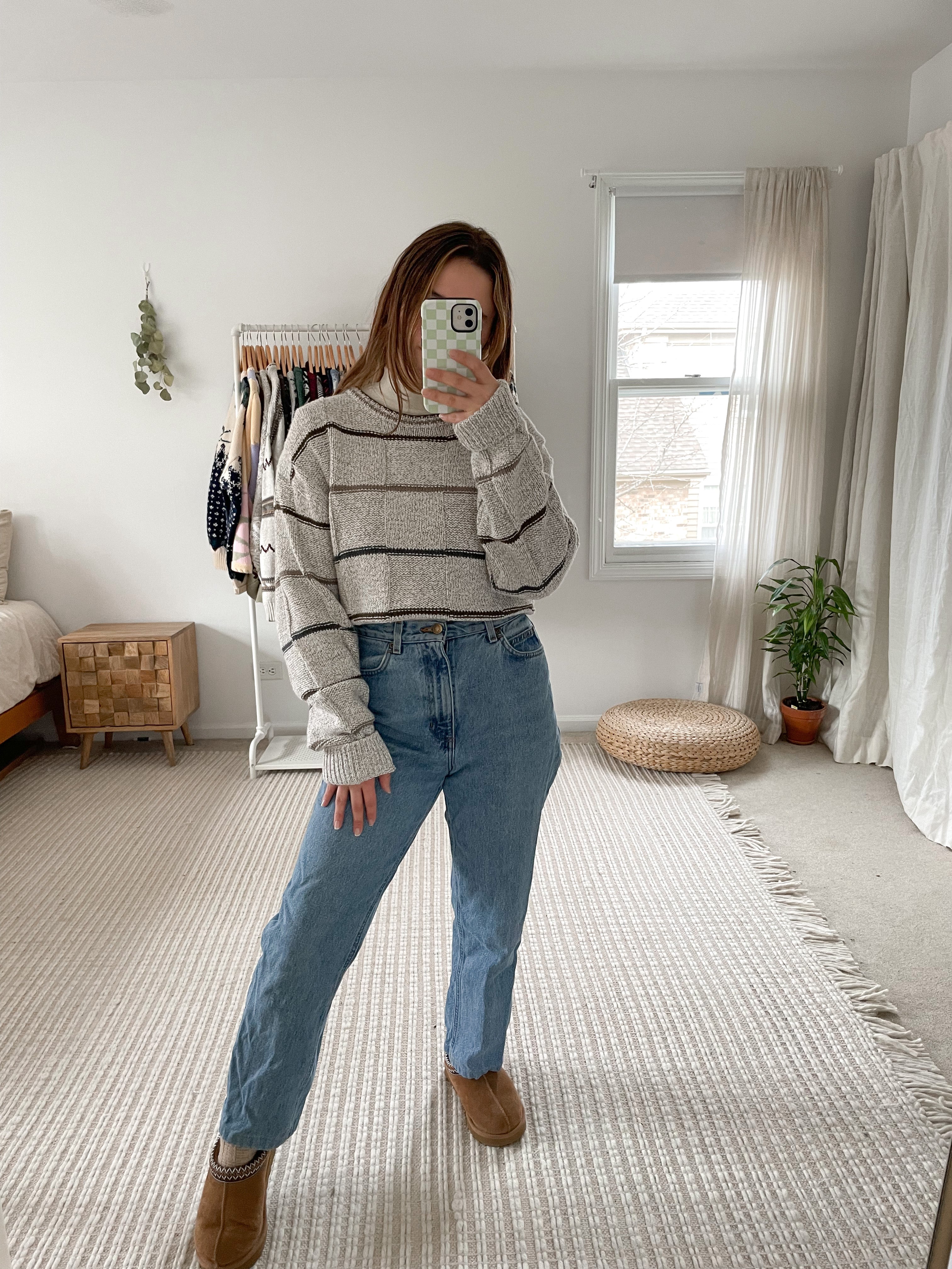 Vintage Striped Squares Sweater (M)