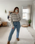 Vintage Striped Squares Sweater (M)