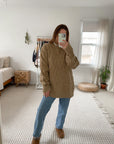 NWT Fuzzy Neutral Woven Sweater (M)