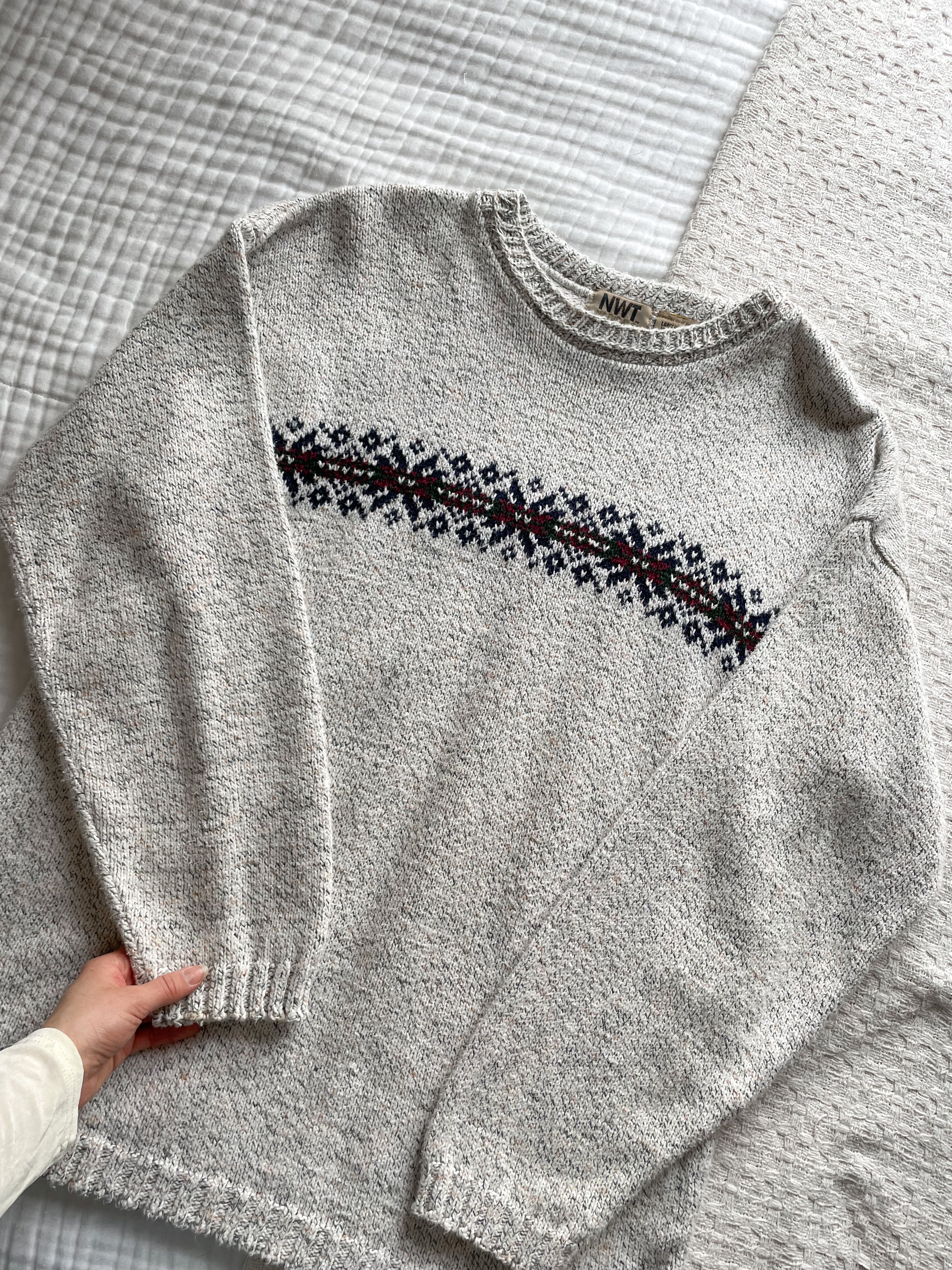 Vintage Speckled Ribbon Knit (L)