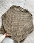 Vintage Beige Woven Sweater (M)