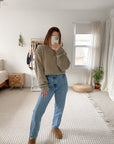 Vintage Beige Woven Sweater (M)