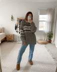 Vintage Woodsy Thick Stripe Sweater (M)