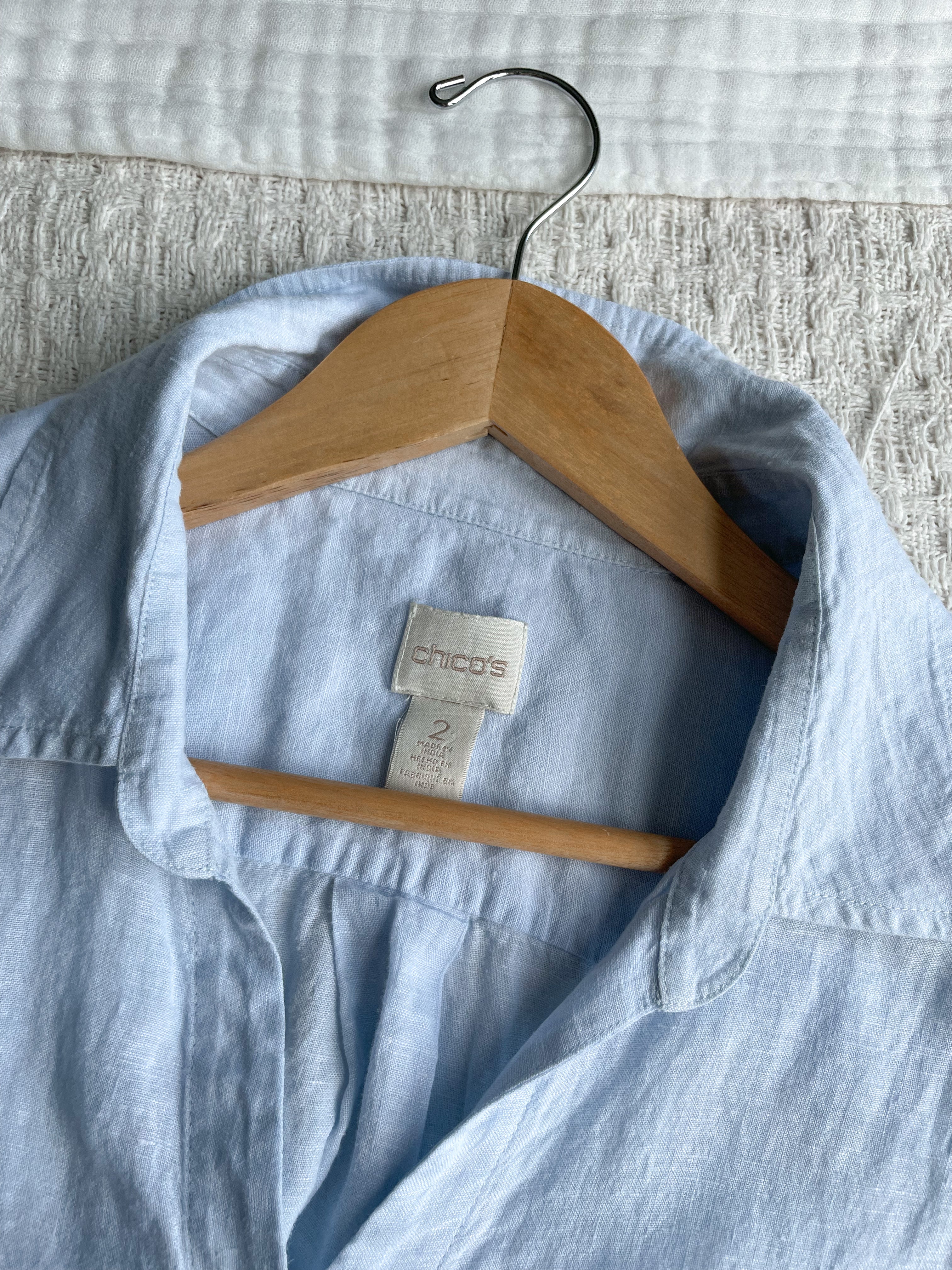 The Powder Blue Button Up (M)