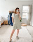 Cream Bill Blass Shortalls (M)