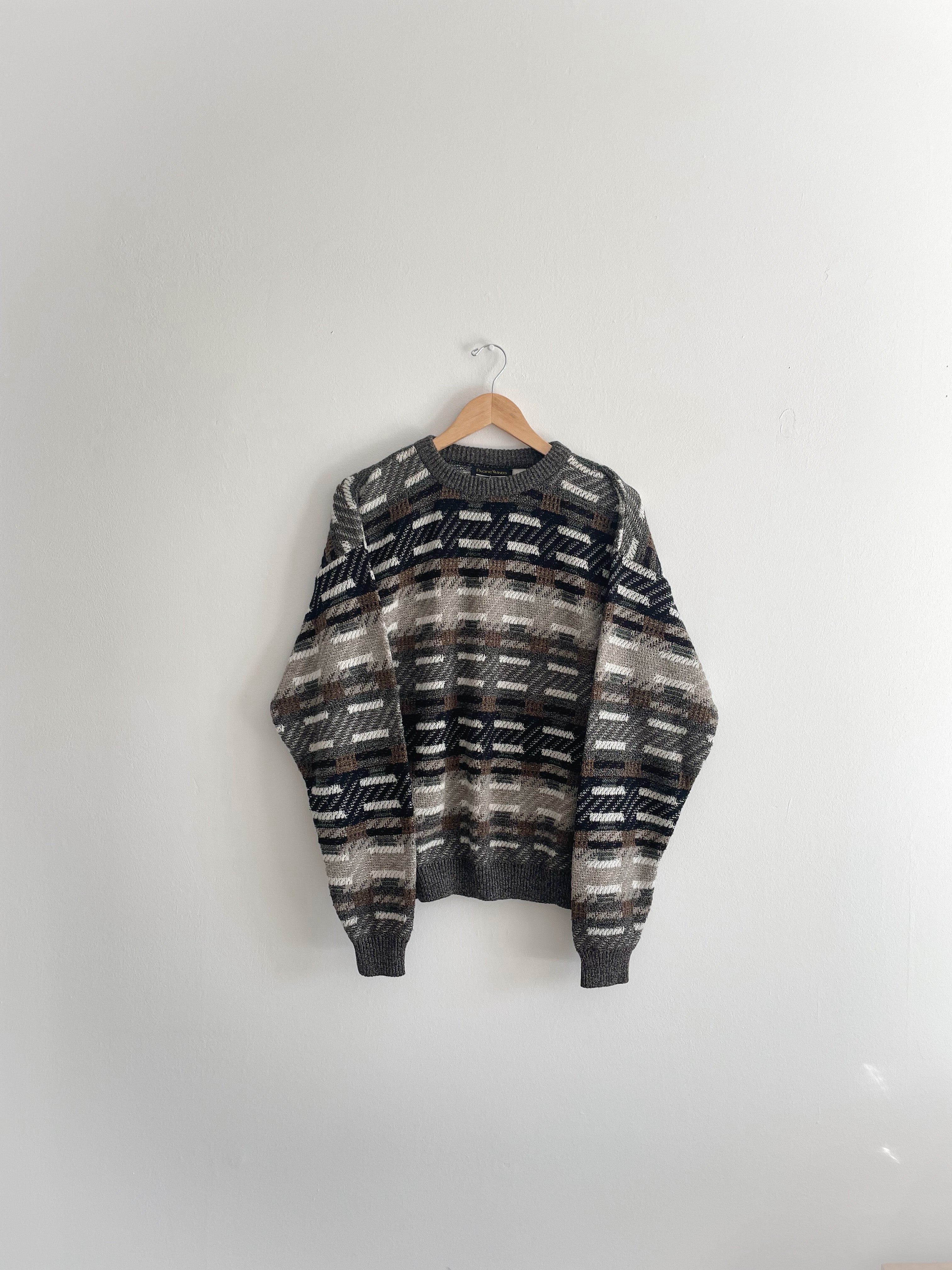 Vintage Line Patterned Knit (L)