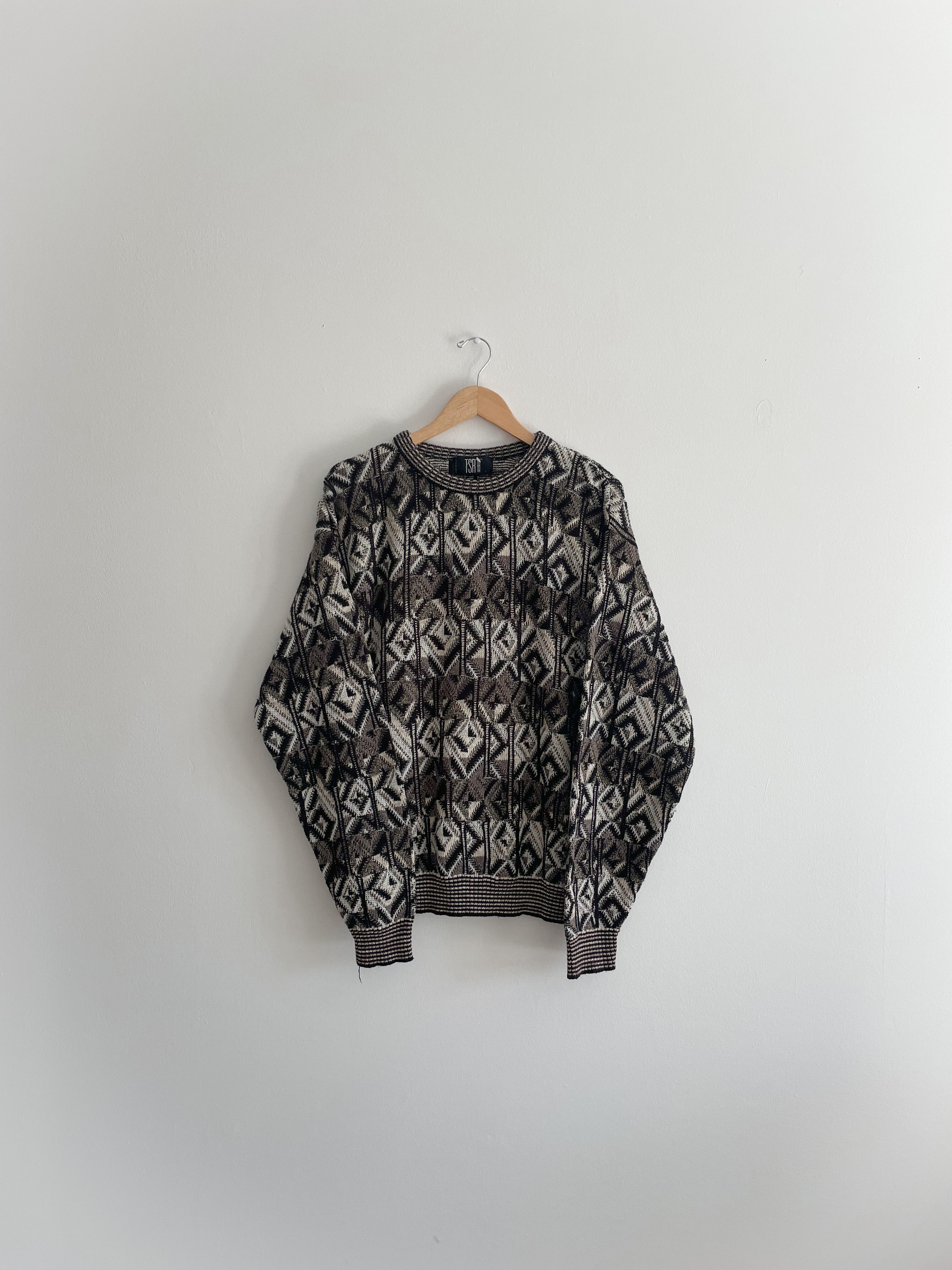 Vintage Abstract Pattern Knit (L)