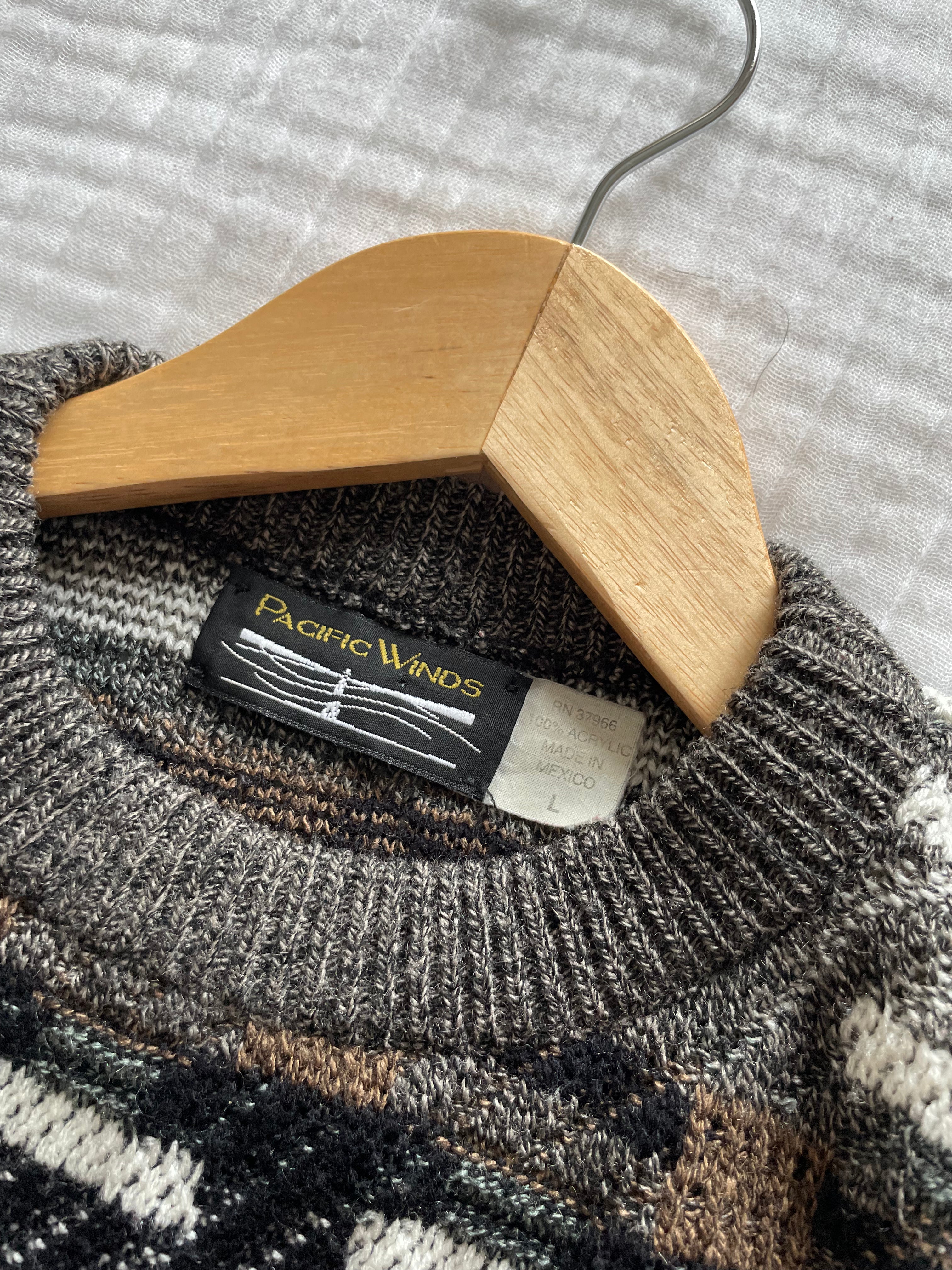 Vintage Line Patterned Knit (L)