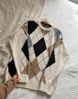 Vintage Argyle Sweater (XL)