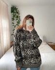 Vintage Abstract Pattern Knit (L)