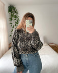 Vintage Abstract Pattern Knit (L)