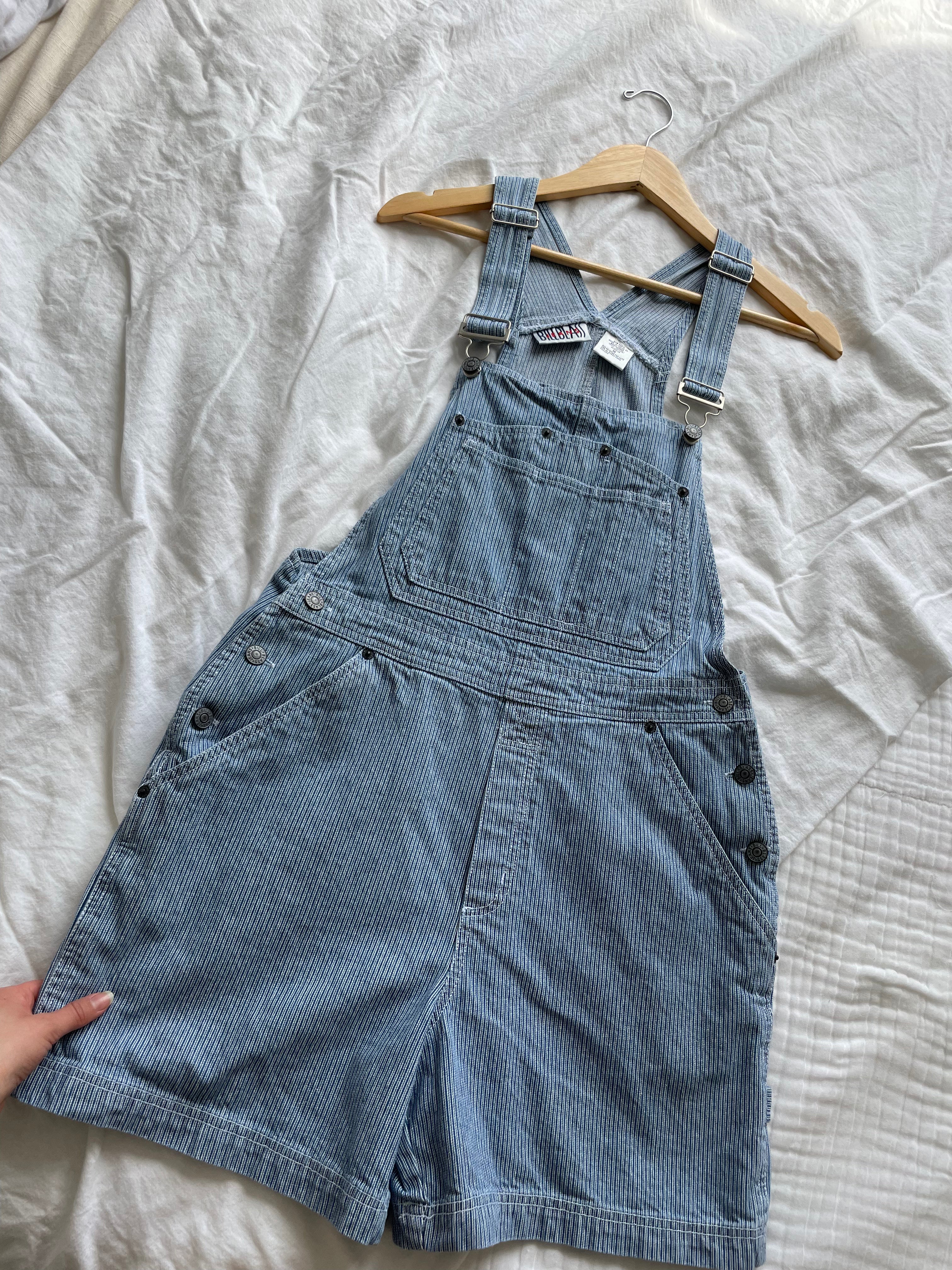 Pinstripe Bill Blass Shortalls (M)