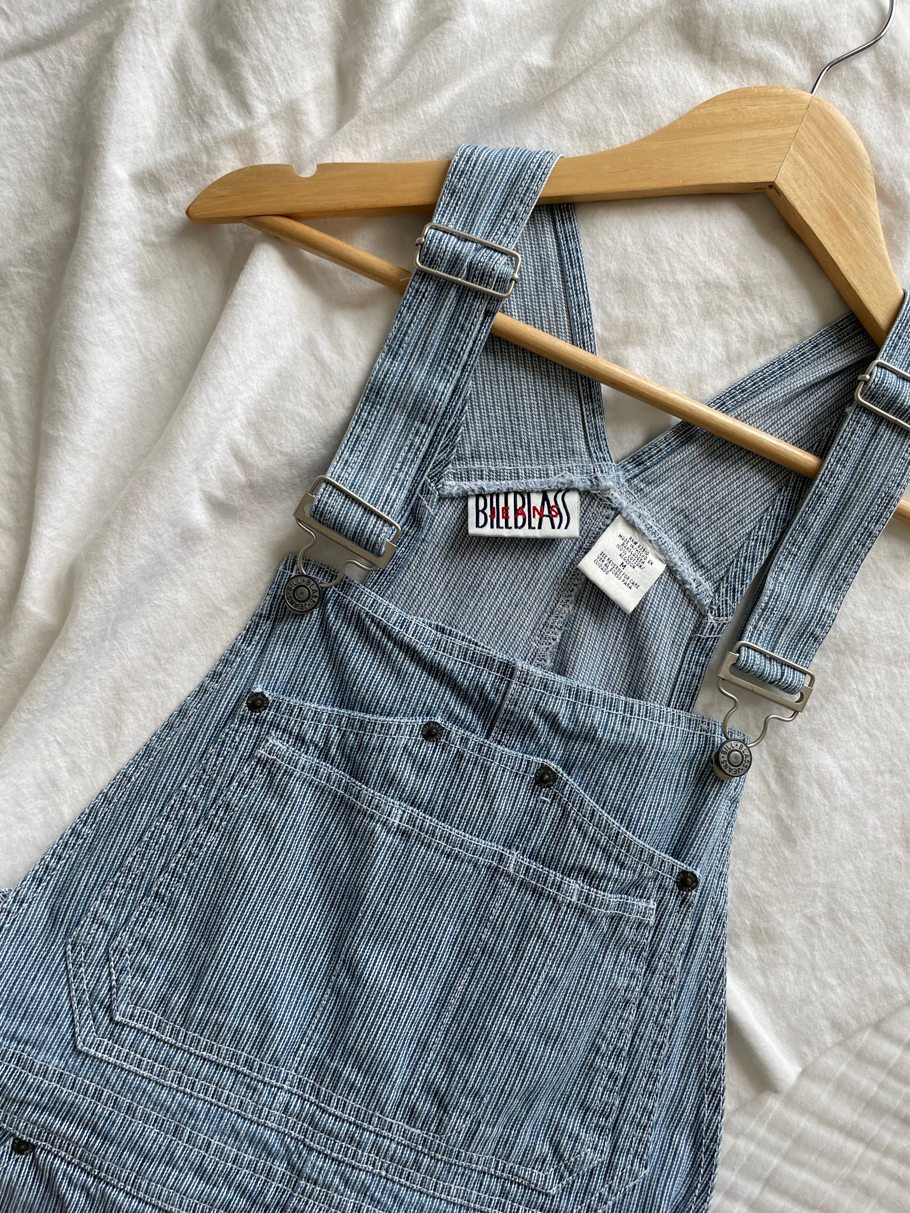 Pinstripe Bill Blass Shortalls (M)