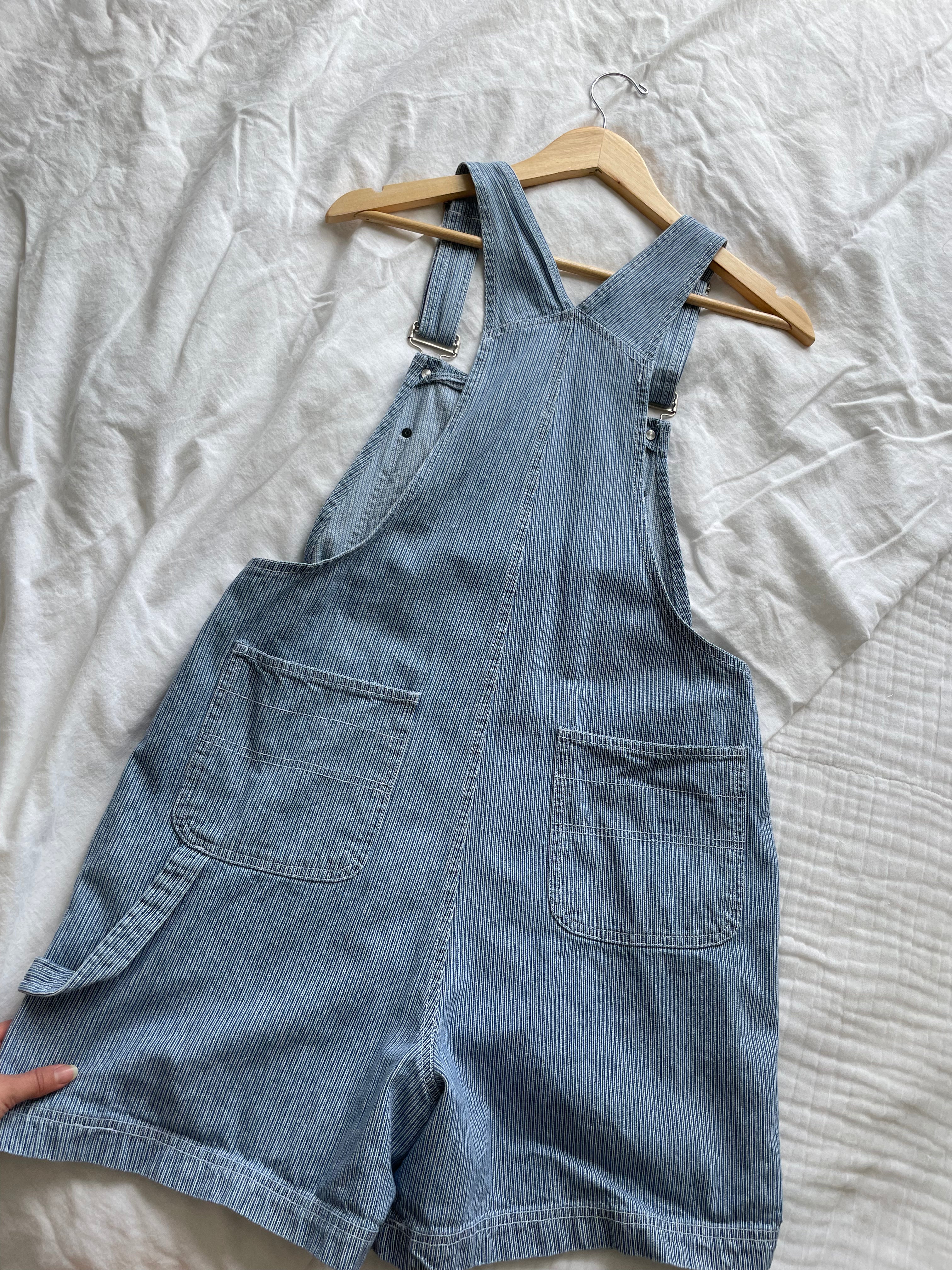 Pinstripe Bill Blass Shortalls (M)